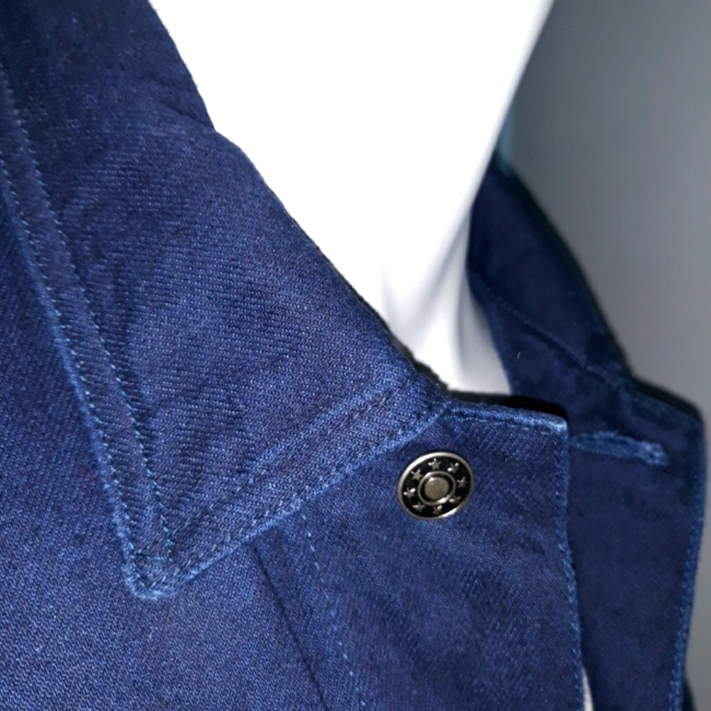 Today's News dark blue denim jacket. Small